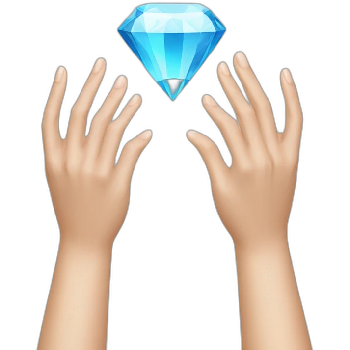 Two hands forming diamond emoji