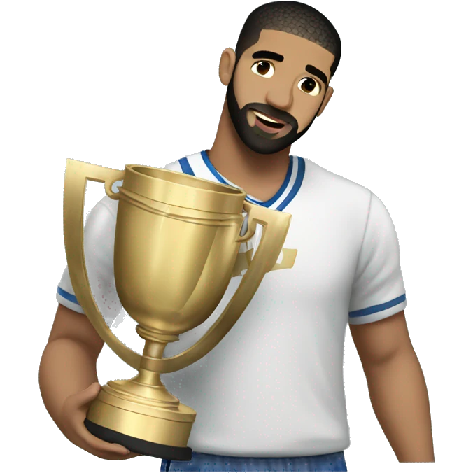 Drake holding championship  emoji