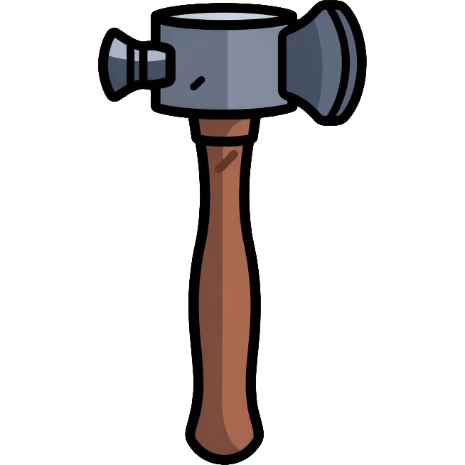 blacksmith hammer surrounded by fire emoji