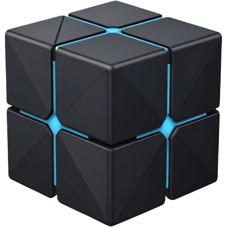 black colour infinity cube emoji