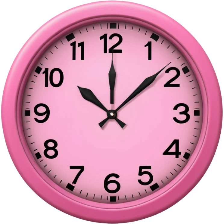 Pink clock  emoji