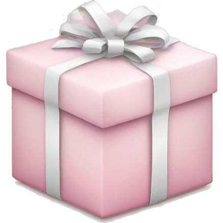 Light pink Christmas gifts under a white Christmas tree  emoji