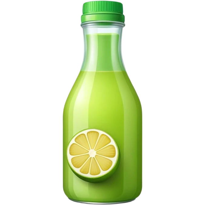 Bottle green lemon juice emoji