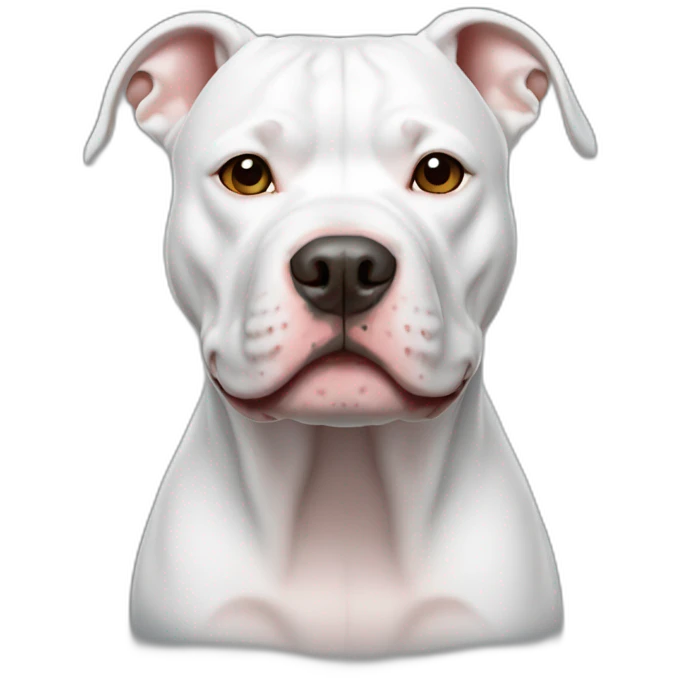 Pitbull blanco enojado emoji