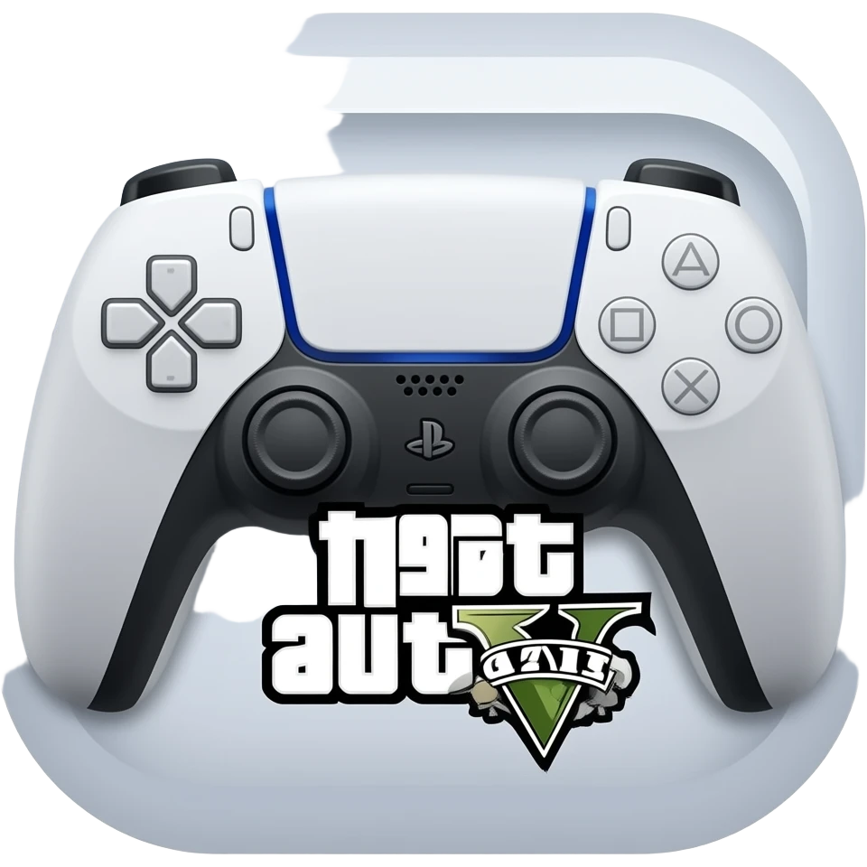 icone mannette ps5 dans un ecran tele et sur l ecran tv gta 5 emoji