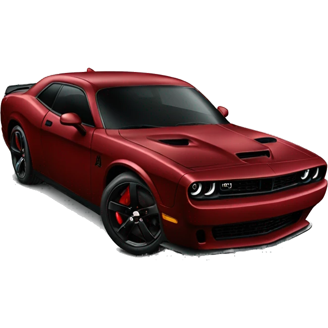 dark red with black undertone hellcat car emoji