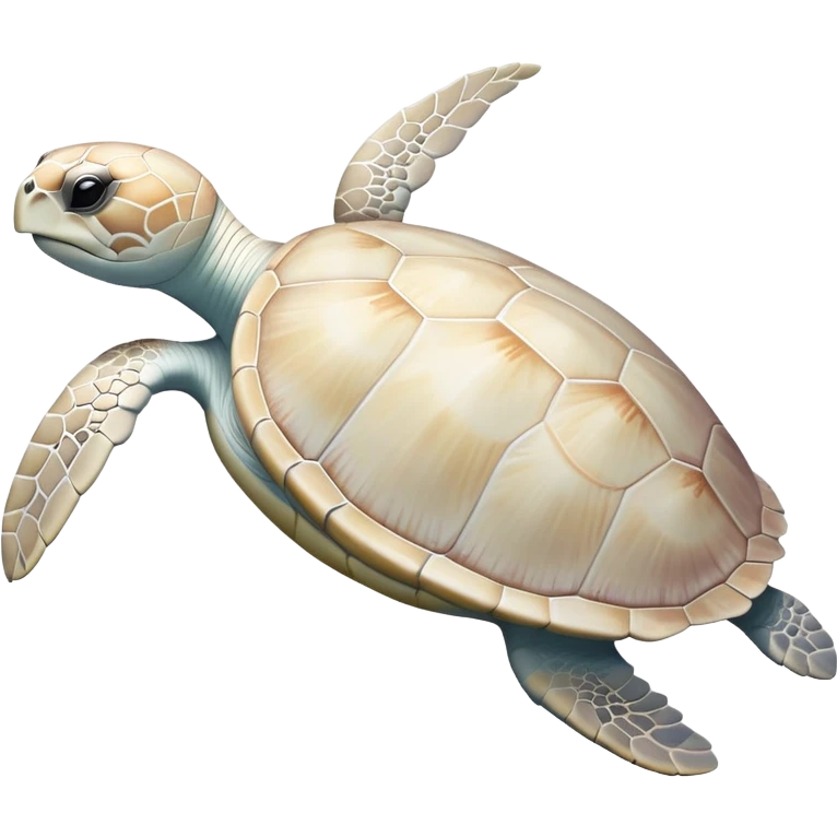 White Pastel sea turtle emoji