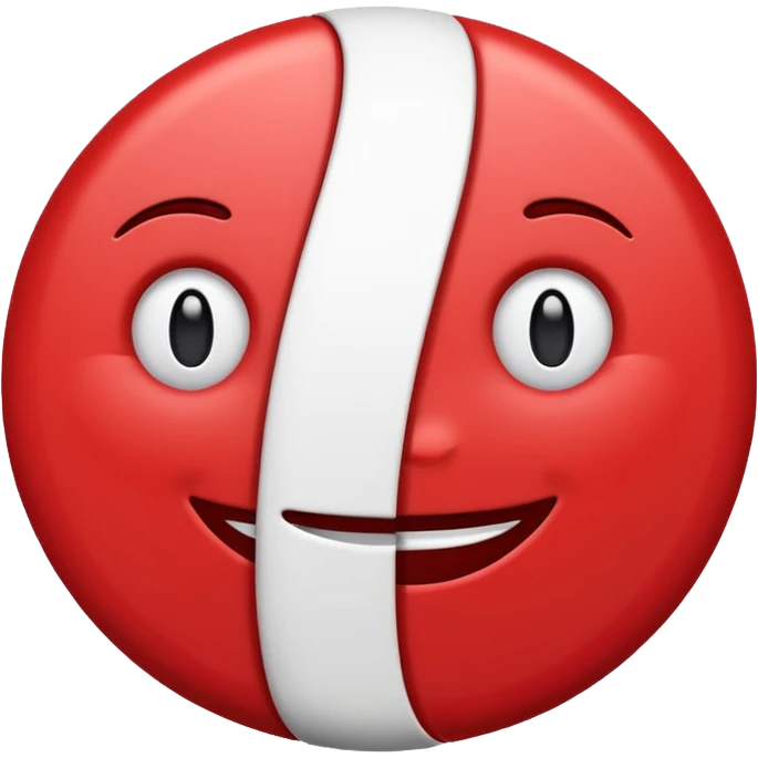🔰 this emoji convert into left side red colour and right side colour into white emoji