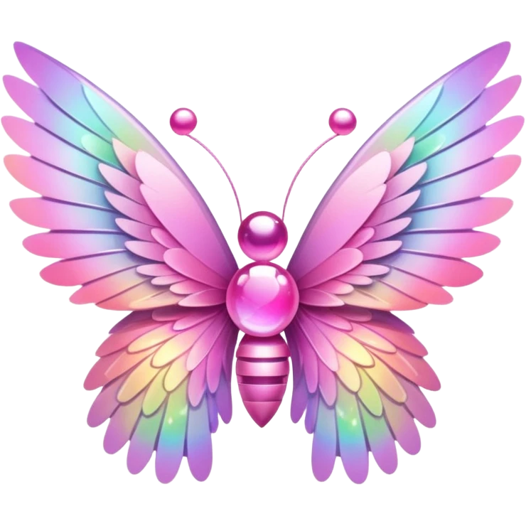 Sparkly little pink pong wings  emoji