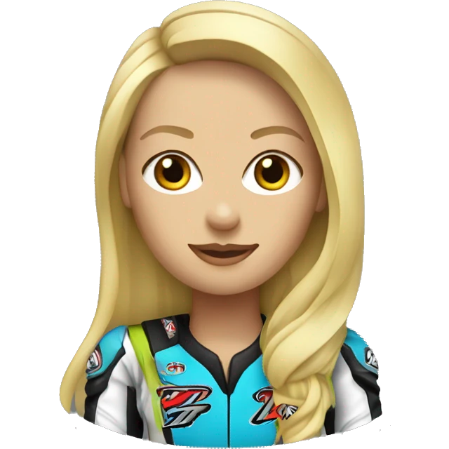 Blonde motocross women emoji