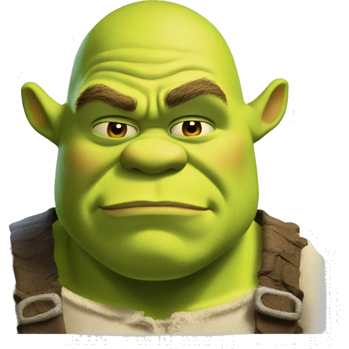 Shrek with lots of steam blowing out of his ogre ears emoji