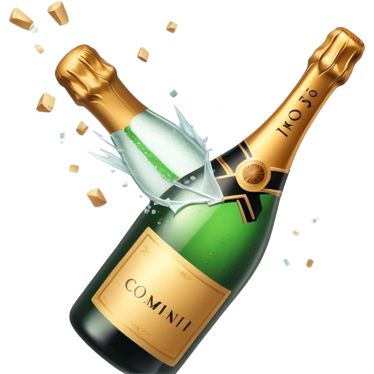 exploding champagne bottle emoji