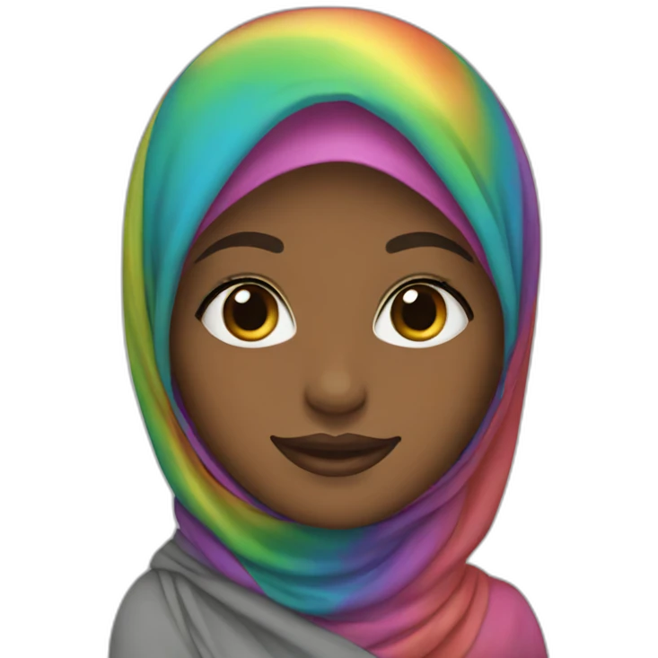 Rainbow hijab emoji