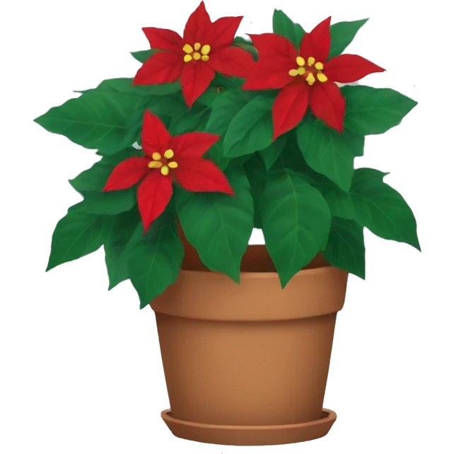 Pointsettias in pot emoji