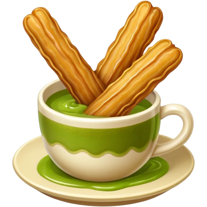 churros and matcha sauce emoji