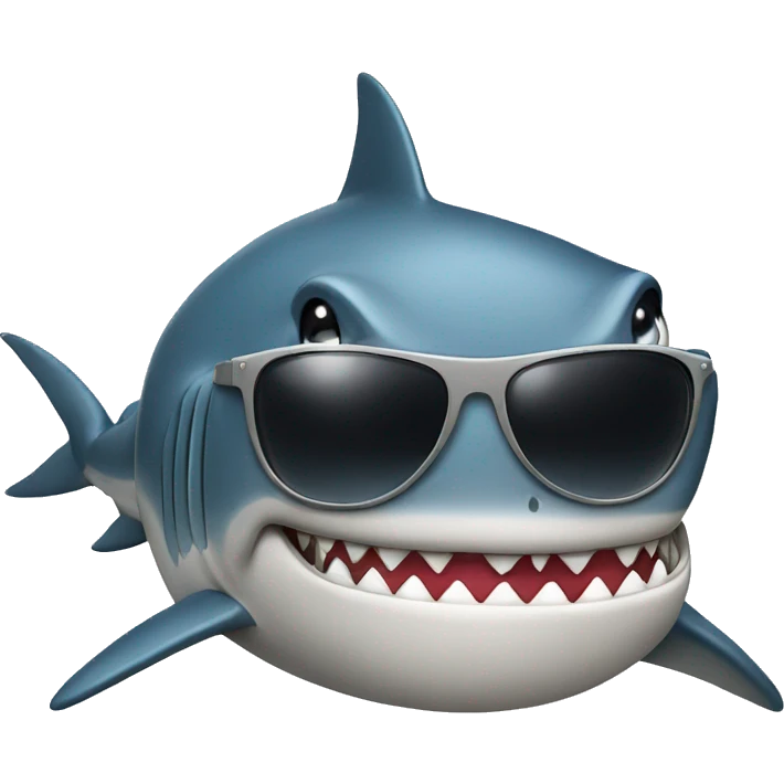 Shark wearing sunglasses  emoji