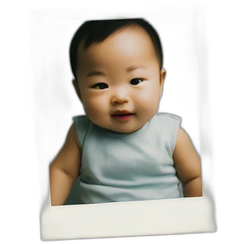 Polaroid frame asian baby emoji