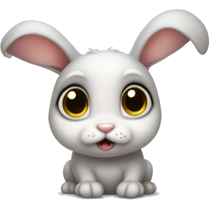  baby rabbit sad big eyes emoji