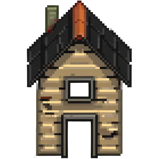 tiny simple house building icon, minimal details, small size emoji