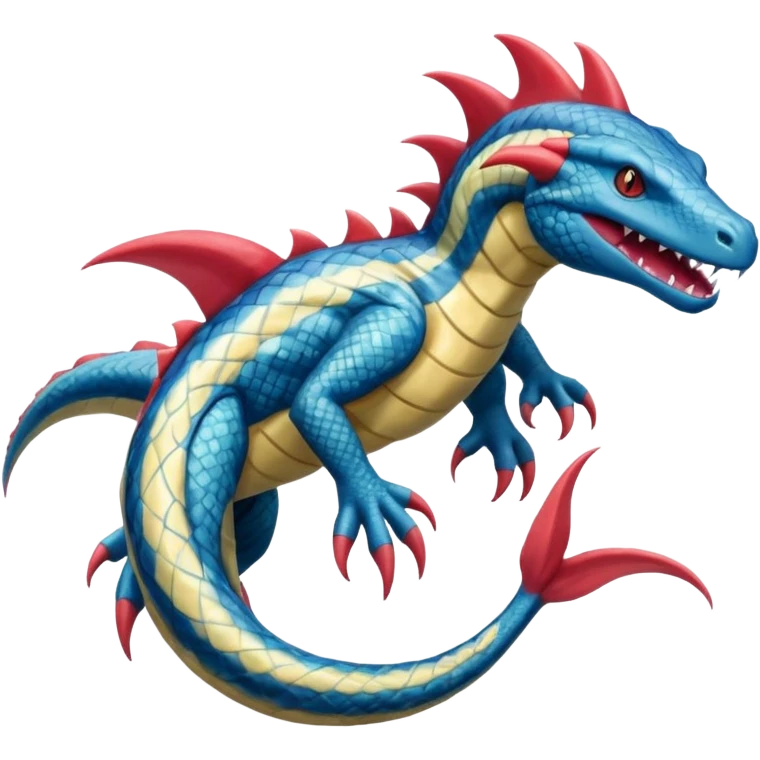 Salandit-Milotic-Feraligatr-Fakémon-hybrid-creature (full body)  emoji