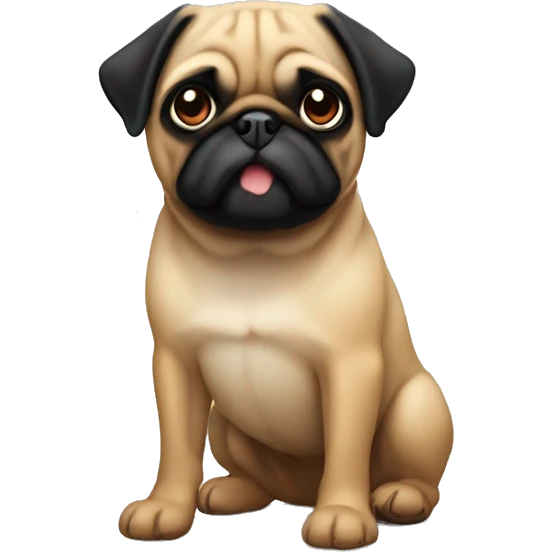 Black and Tan pug emoji