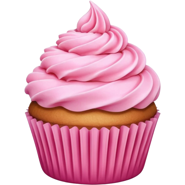 cupcake with pink icing emoji