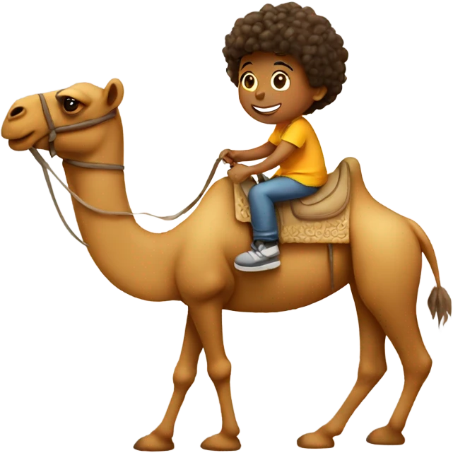 Child on a camel emoji