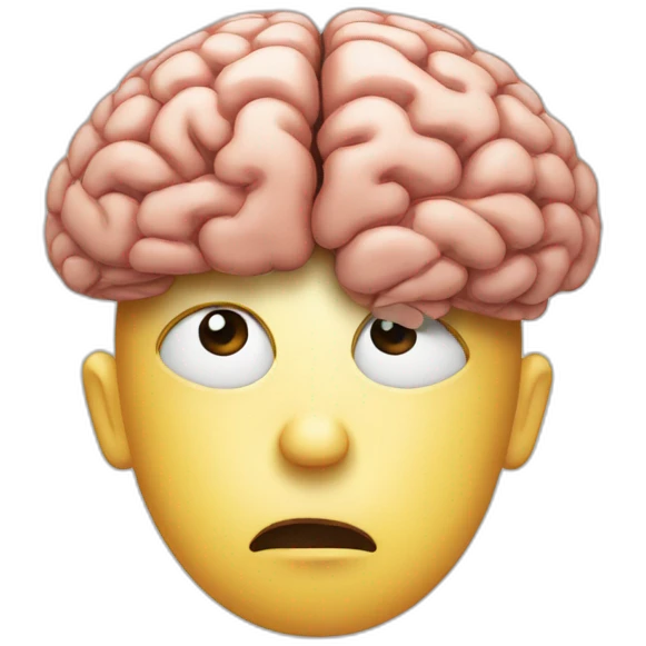 nervous brain emoji