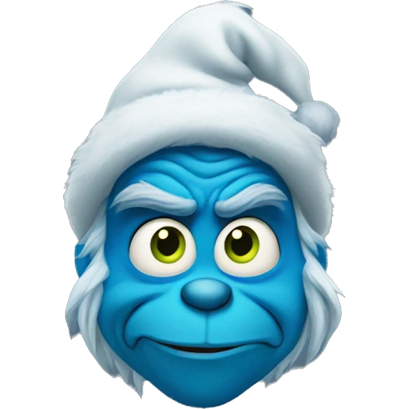 Blue Grinch emoji