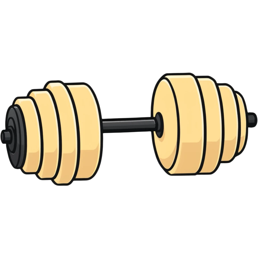 beige dumbbell emoji