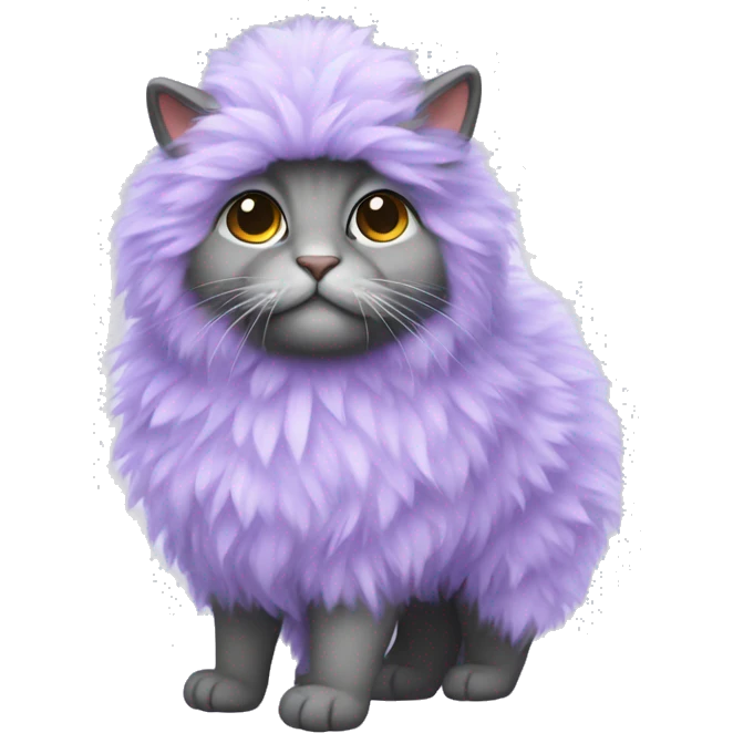 Lavender fluffy coat  emoji