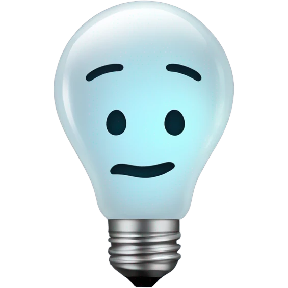 Broken lightbulb with a light emoji