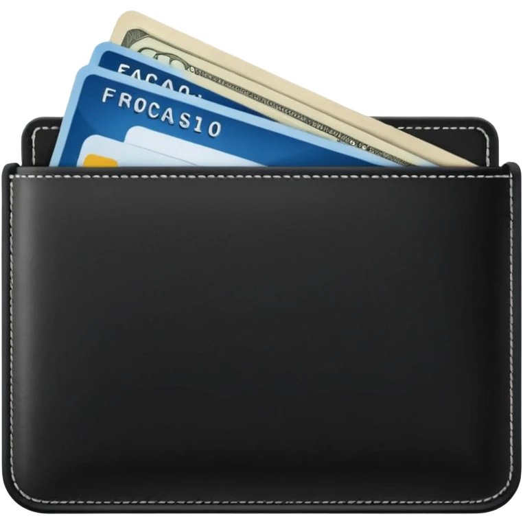 portefeuille avec billet et carte bancaire emoji