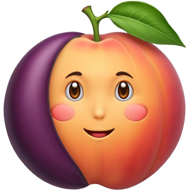 Peach with eggplant in it  emoji