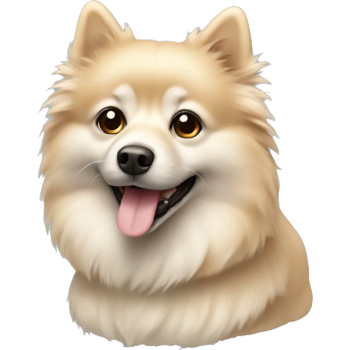 small beige spitz emoji