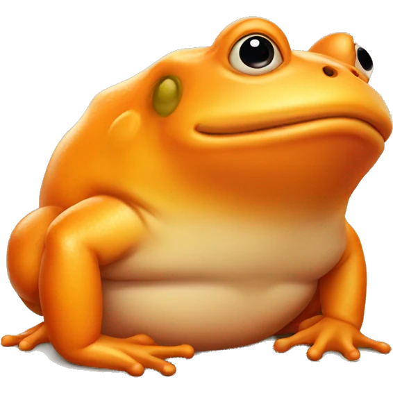 Orange fat frog  emoji