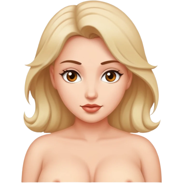 Busty woman nude emoji