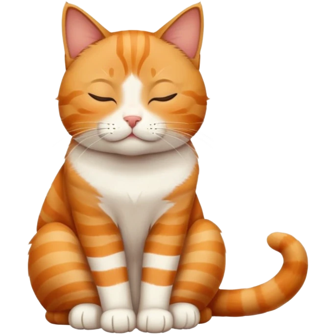a cat sitting with closed eyes emoji