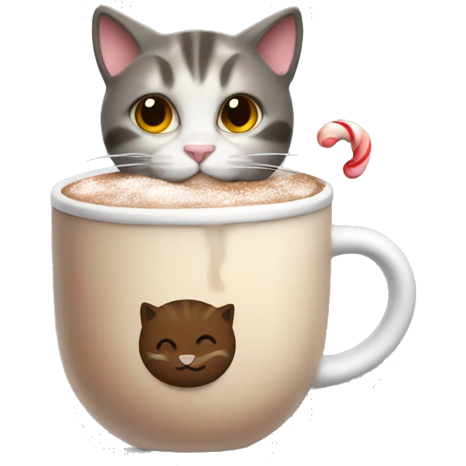 Cat with hot chocolate  emoji