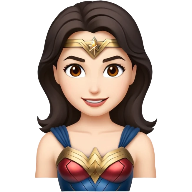Wonder Woman cute emoji