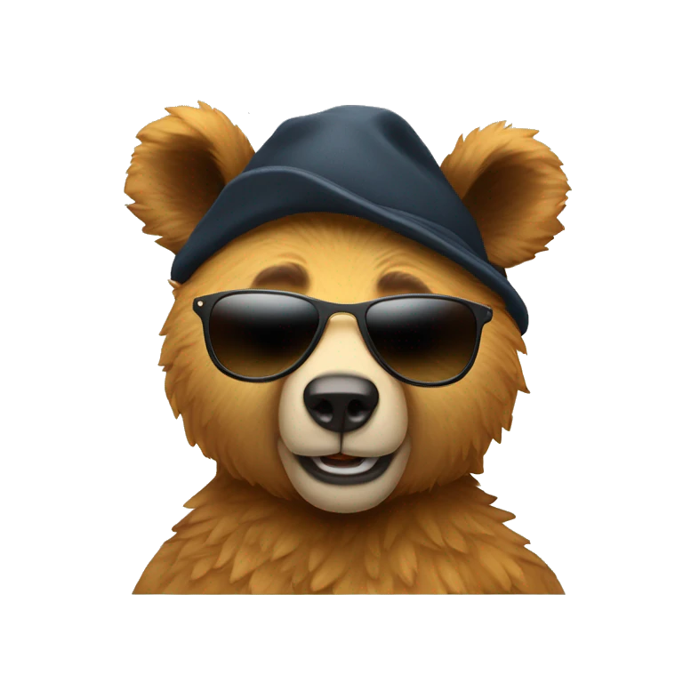 Ein Bär mit einer Sonnenbrille  emoji