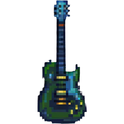 A guitar emoji