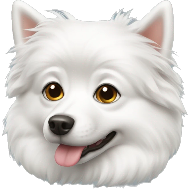 White italian spitz dog emoji