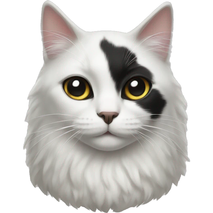 white and black cat  emoji