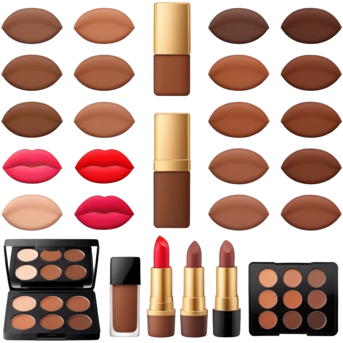 Brown makeup products emoji