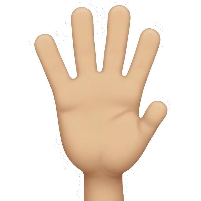 5 fingers but in striaght shap emoji