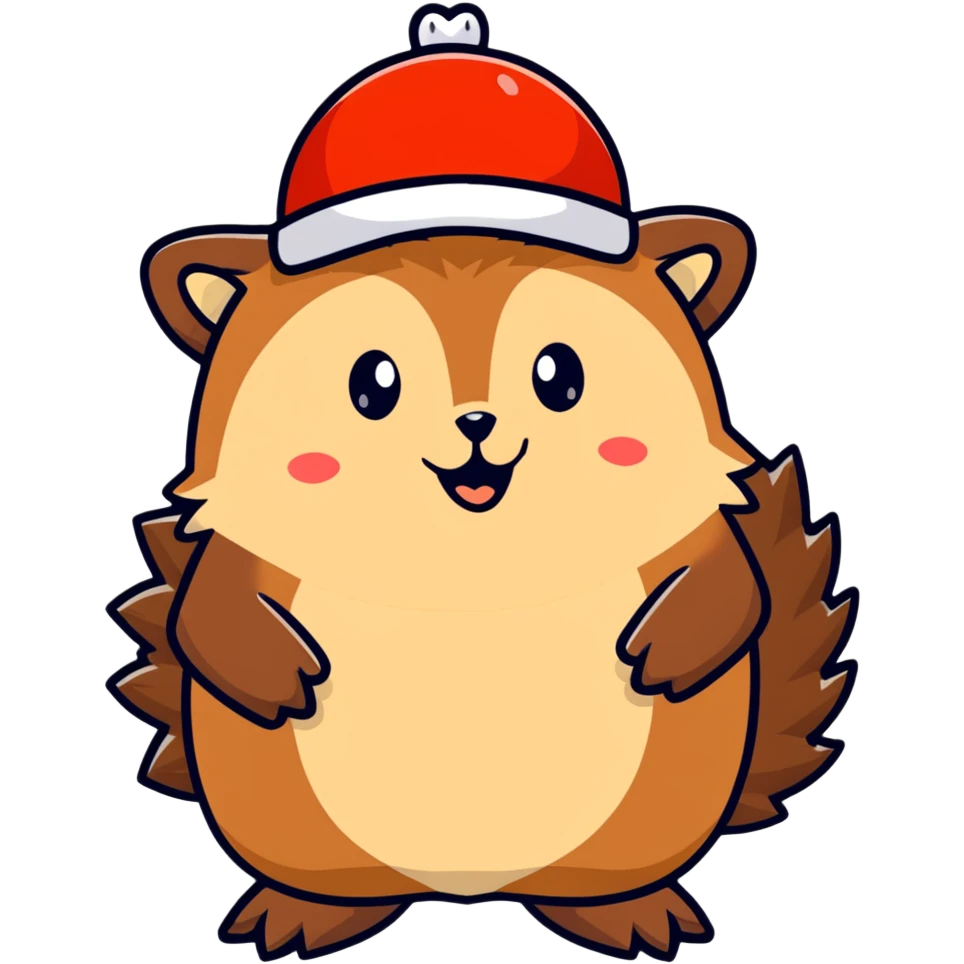 hedgehog taking off a hat emoji