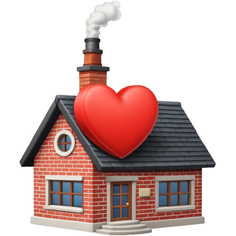 Heart on top of a house  emoji
