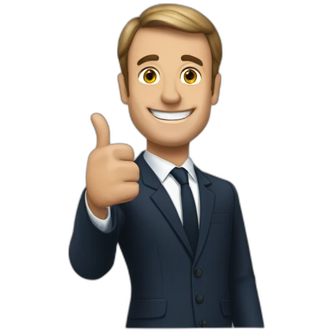 Macron thumbs up emoji