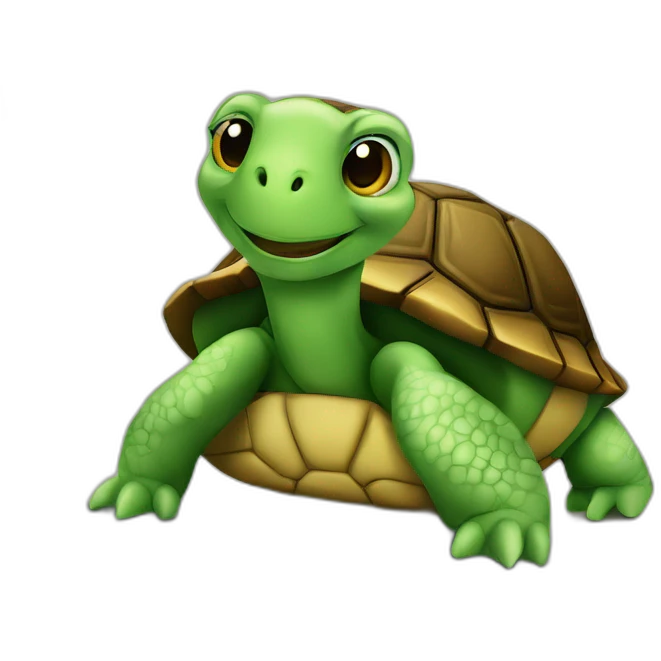 Tortue sur un ordinateur emoji